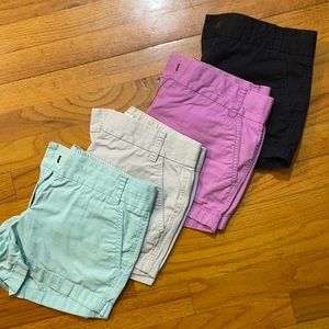 Bundle of J Crew 3 inch shorts in size 00